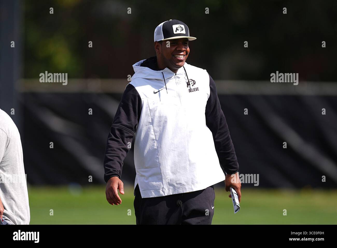 Leftwich Colorado assistant coach Byron Leftwich looks on as players take part ...