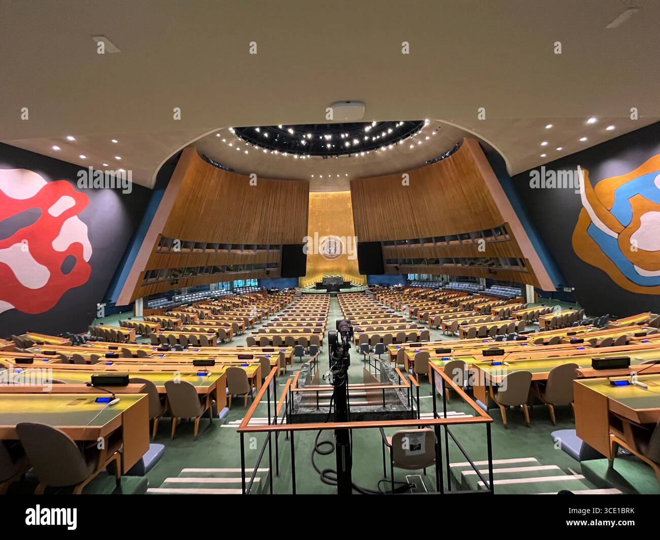 Editorial photo of the New York United Nations General Assembly. This photo was taken July 2025. September 2025 many countries move to recognize - Smartphone Captured Stock Image