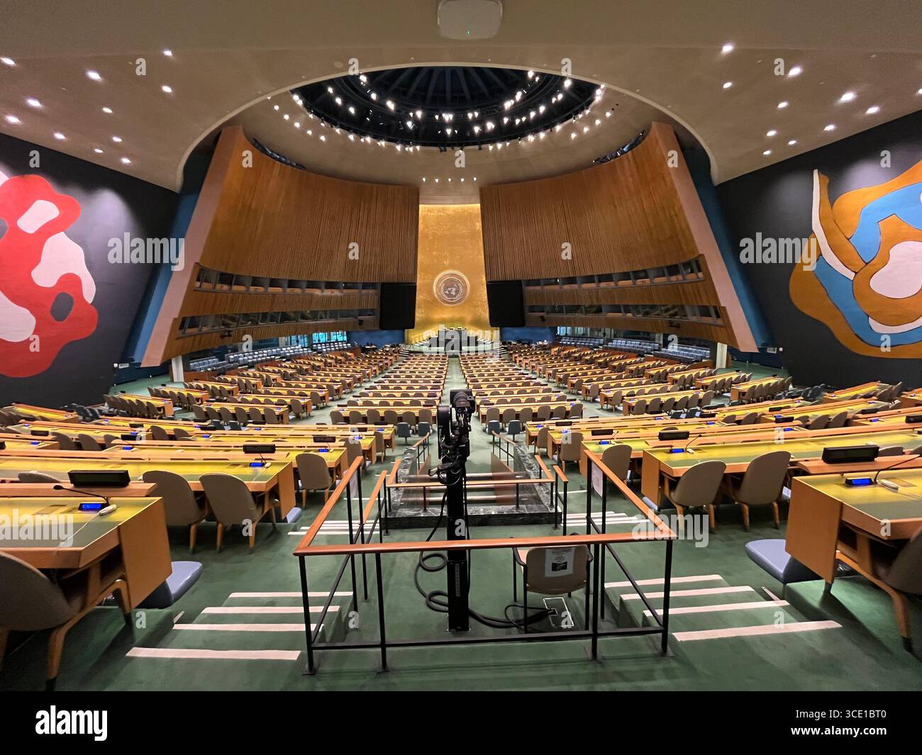 Editorial photo of the New York United Nations General Assembly. This photo was taken July 2025. September 2025 many countries move to recognize - Smartphone Captured Stock Image