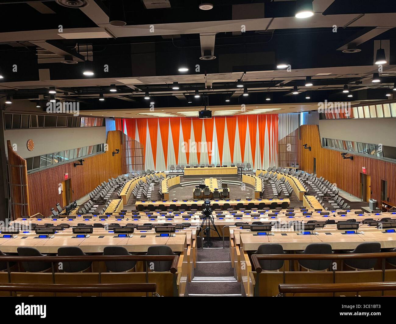 Editorial photo of the New York United Nations General Assembly. This photo was taken July 2025. September 2025 many countries move to recognize - Smartphone Captured Stock Image