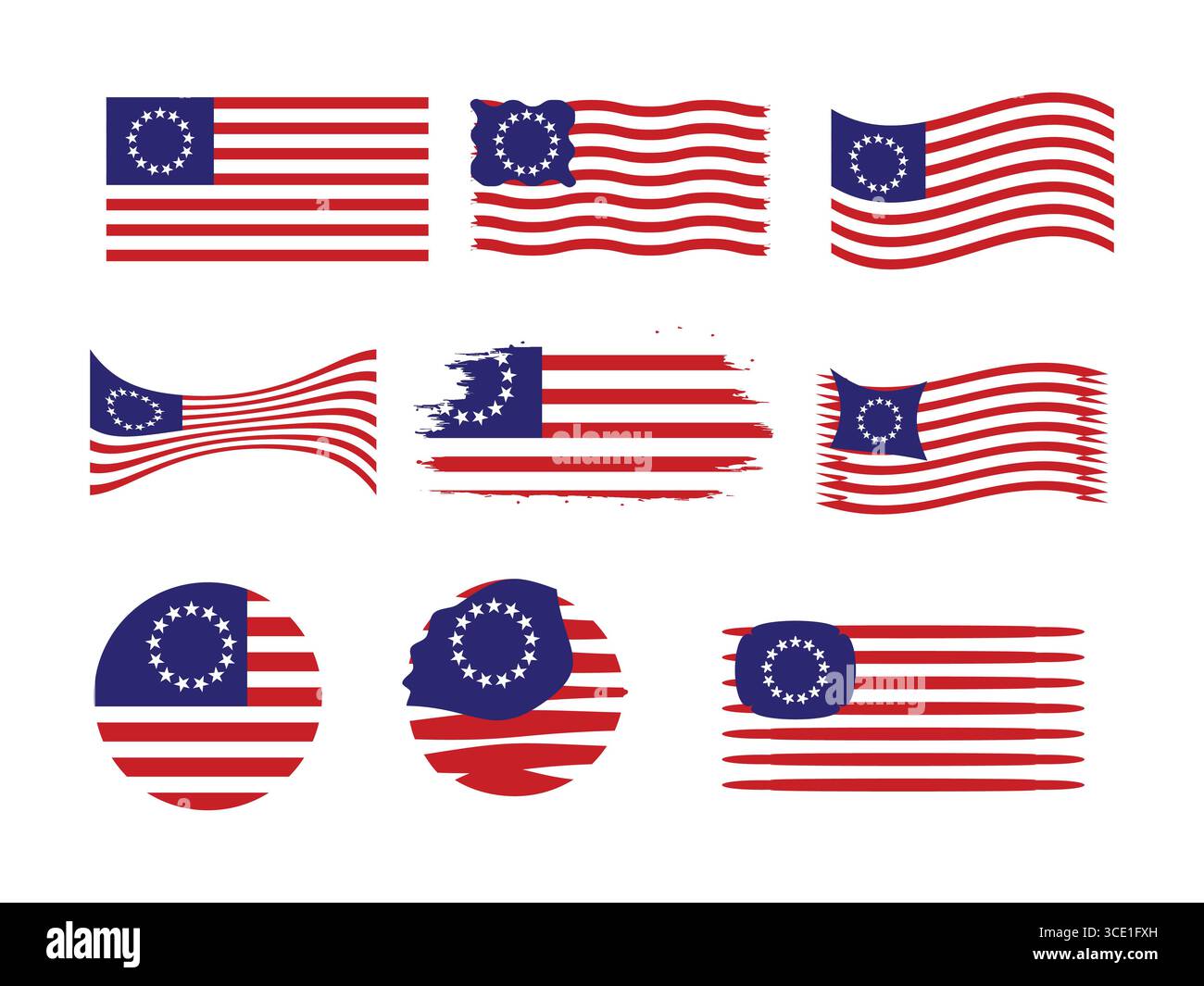 Betsy ross american flag hi-res stock photography and images - Alamy