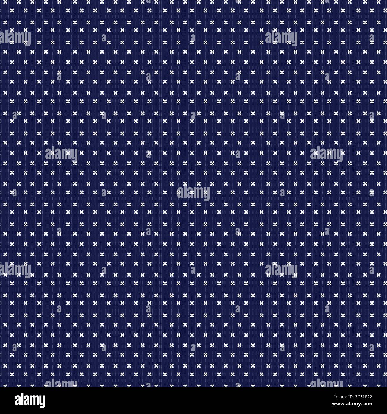 Seamless Dotted Navy Blue and White Pattern Stock Vector