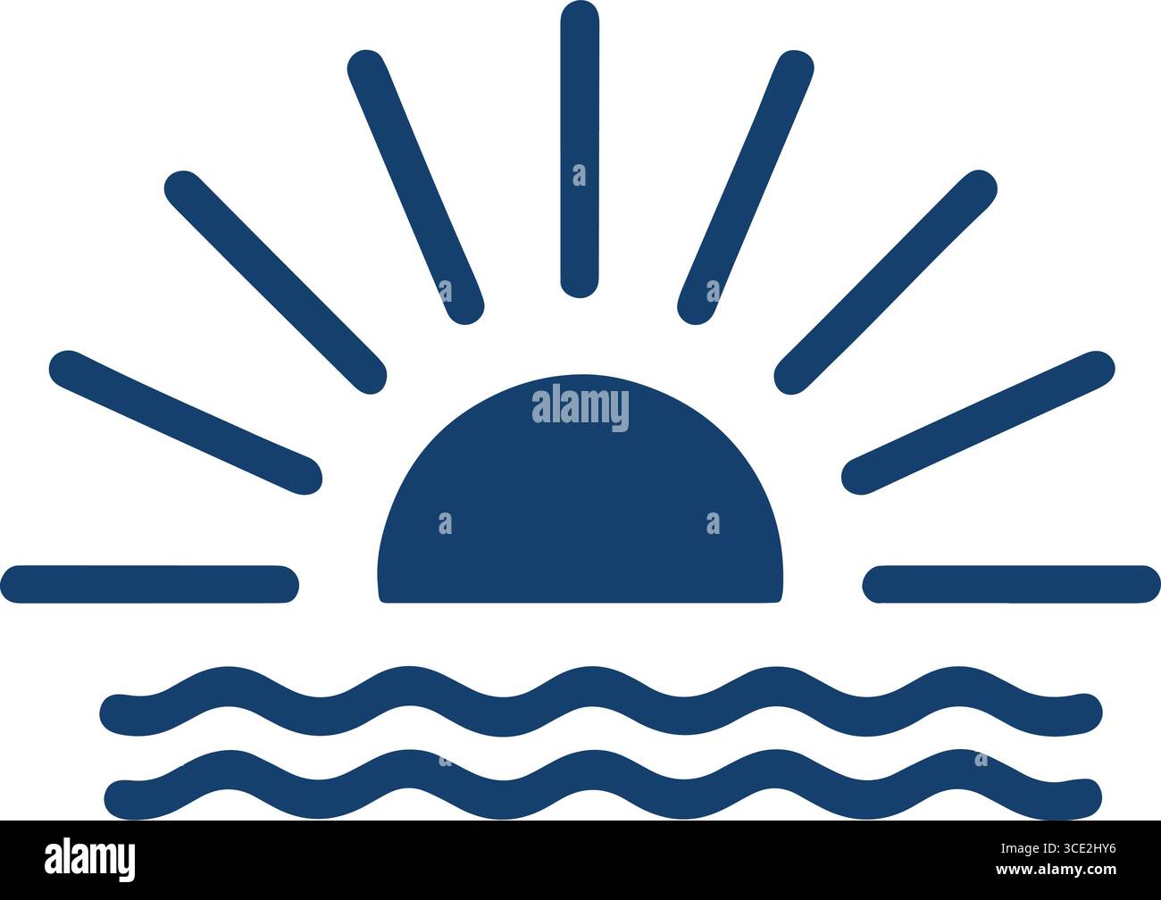 Scenic ocean sunrise Stock Vector Images - Alamy