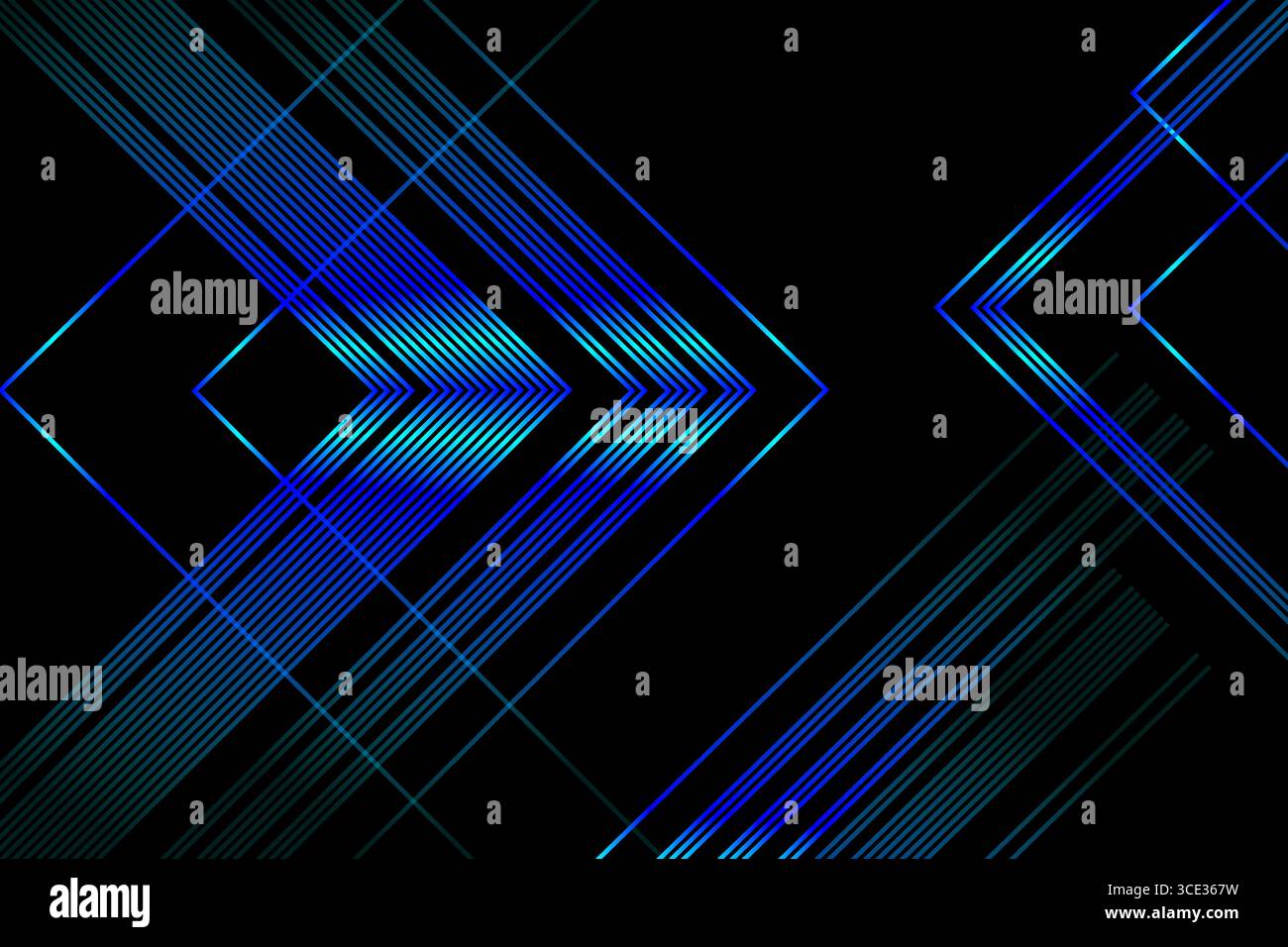 Abstract Blue Circular Lines Background Vector, Modern Geometric Wave Pattern Design Stock Vector