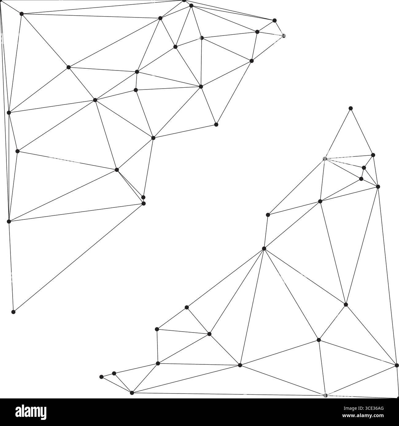 Global network connection background for banner design. Abstract line ...