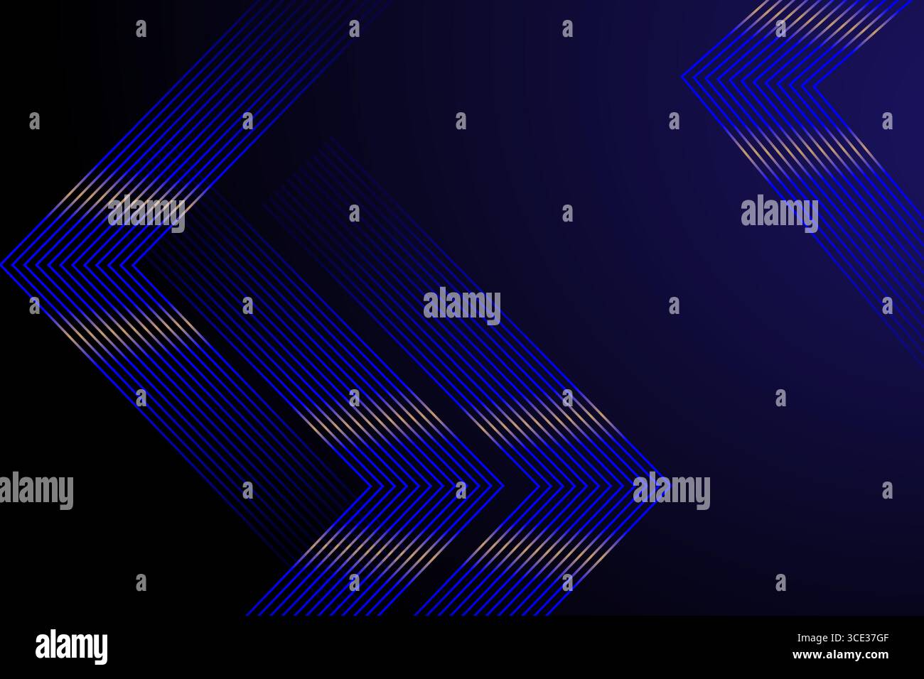 Abstract Blue Circular Lines Background Vector, Modern Geometric Wave Pattern Design Stock Vector