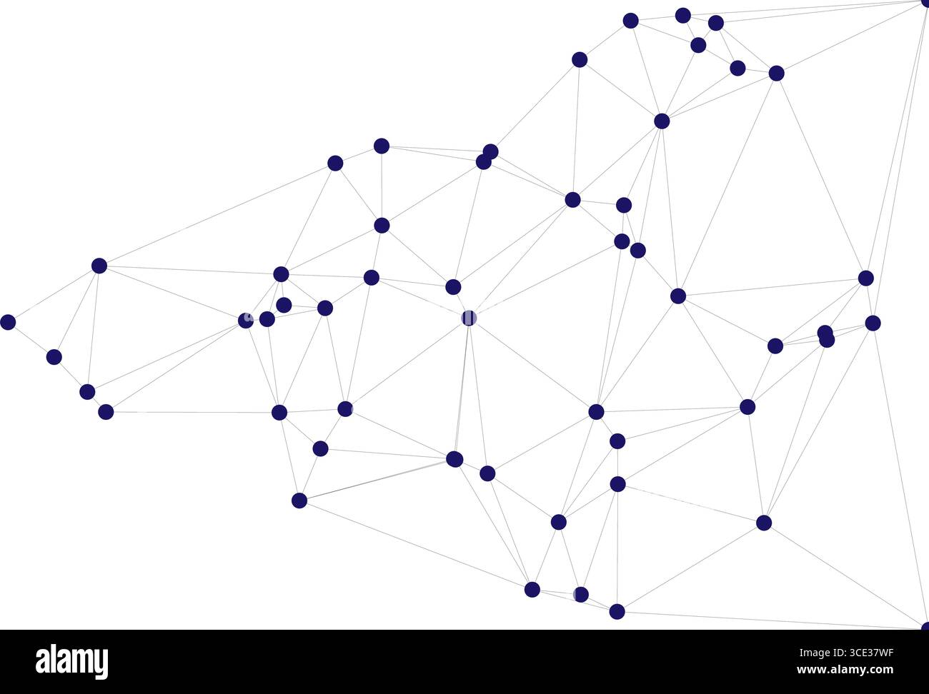 Global network connection background for banner design. Abstract line ...