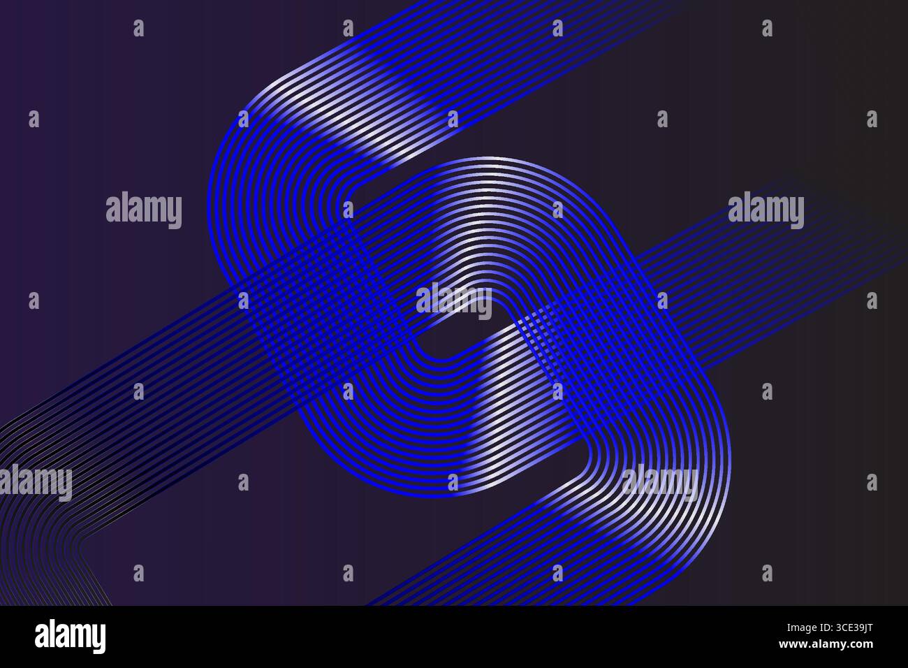 Abstract Blue Circular Lines Background Vector, Modern Geometric Wave Pattern Design Stock Vector