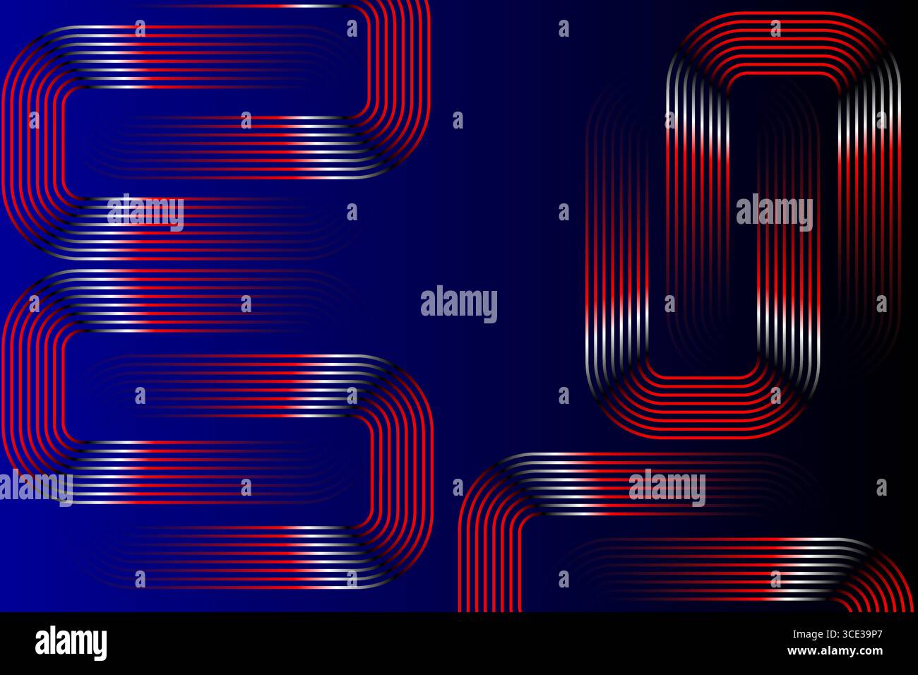 Abstract Blue Circular Lines Background Vector, Modern Geometric Wave Pattern Design Stock Vector