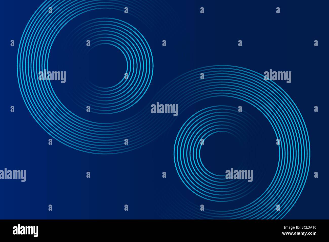 Abstract Blue Circular Lines Background Vector, Modern Geometric Wave Pattern Design Stock Vector