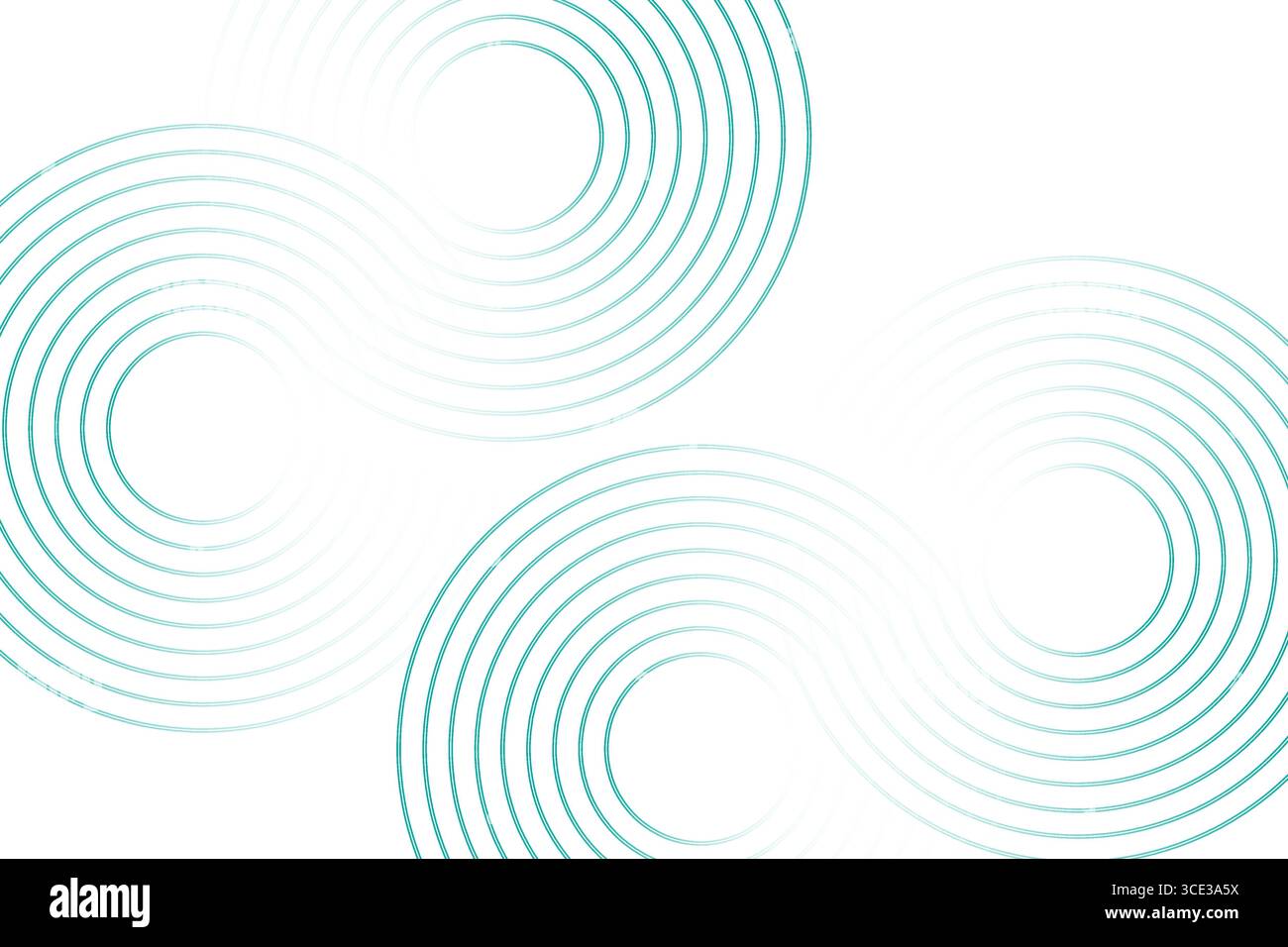 Abstract Blue Circular Lines Background Vector, Modern Geometric Wave Pattern Design Stock Vector