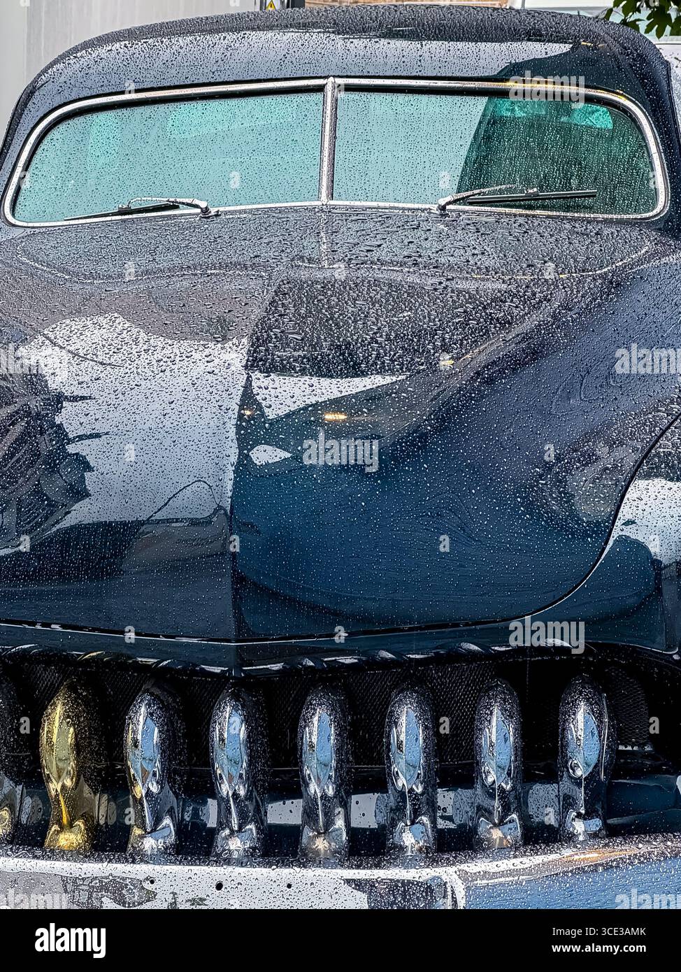 1950 Mercury Coupe ‘Planet Voodoo’ owned by restoration specialist Romance of Rust - Brentford, London - Smartphone Captured Stock Image