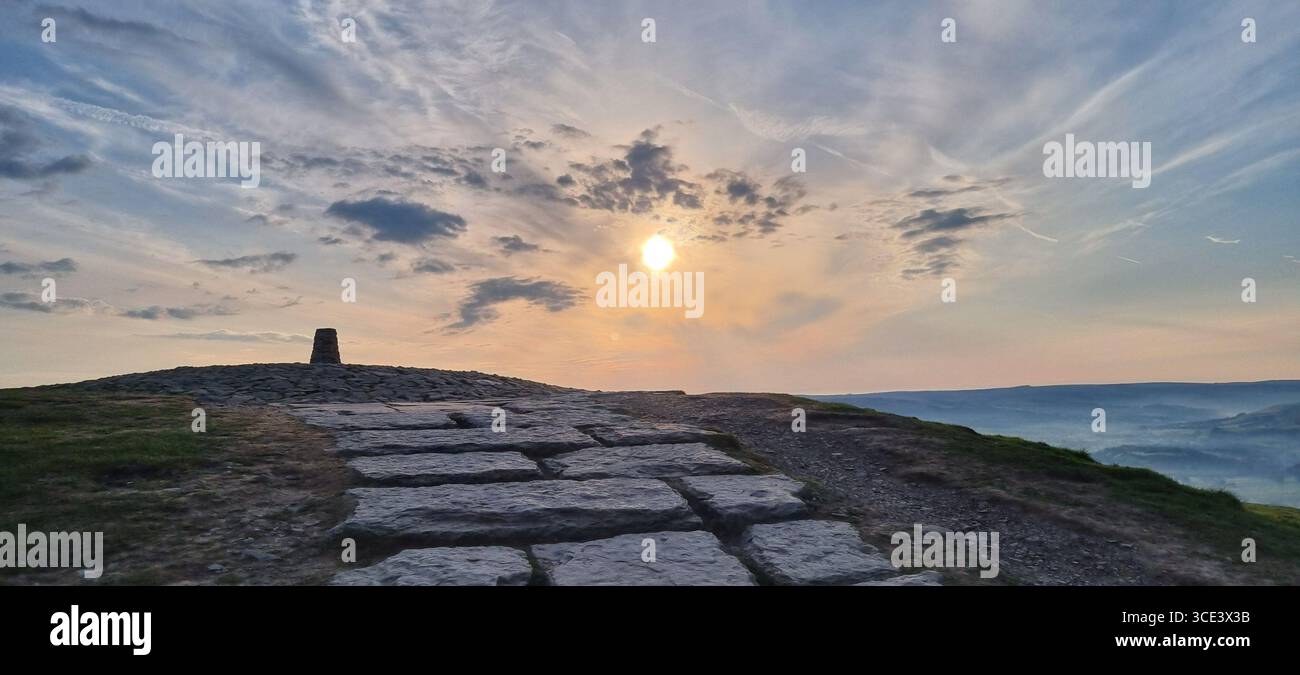 Sunrise on Mam Tor, Peak District - Smartphone Captured Stock Image