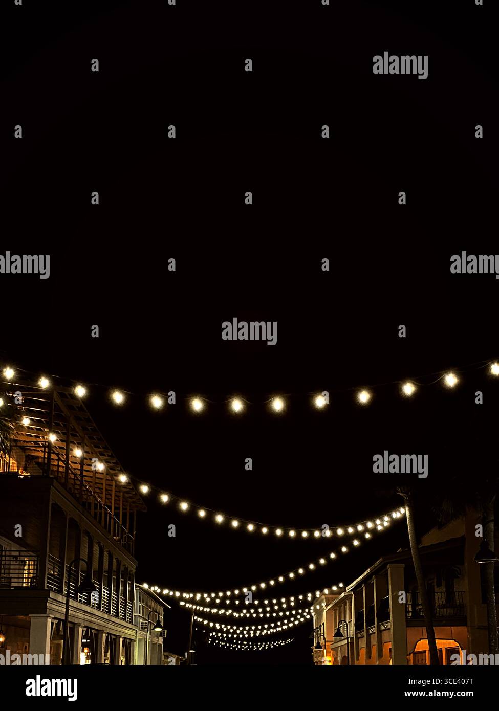 Pass-a-Grille, Florida at night - Smartphone Captured Stock Image