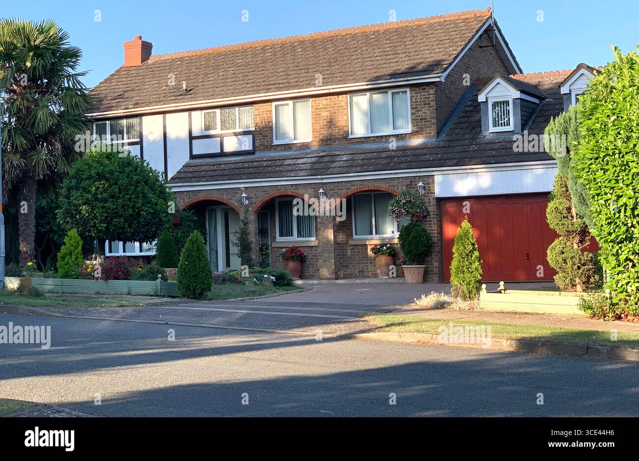 House Church Weston Favell Northampton Northamptonshire Uk British England old style stone building historic village style type graves grave blue sky - Smartphone Captured Stock Image