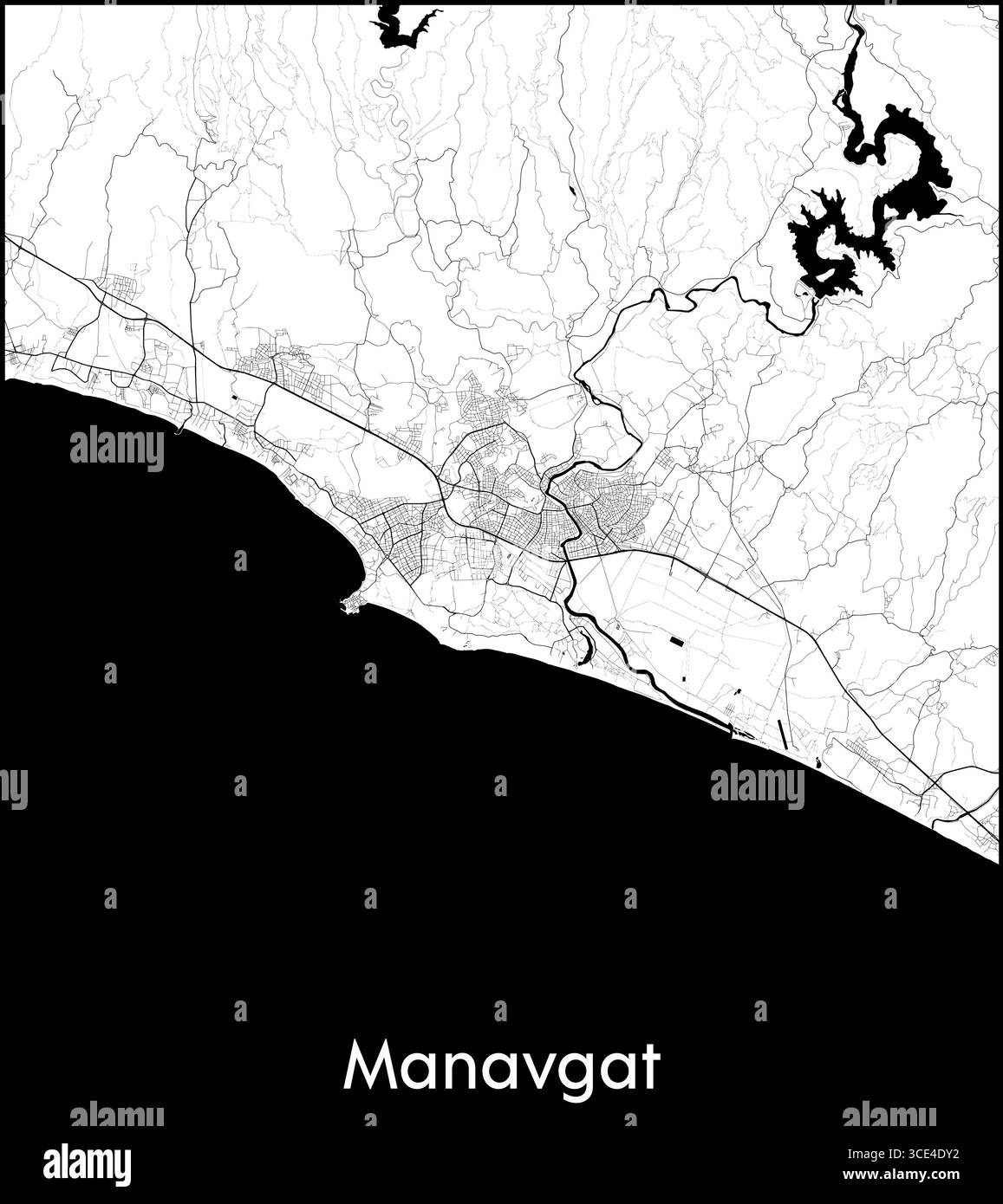 Manavgat City Map Turkey Topographic Vector Map Poster Stock Vector manavgat-city-map-turkey-topographic-vector-map-poster-stock-vector