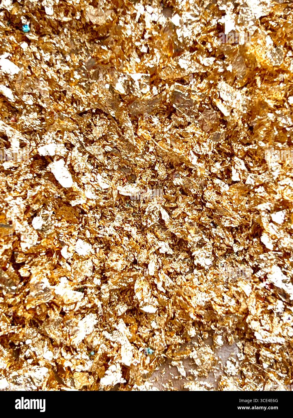 gold, gold crimped leaf, gold foil, gold background, metal - Smartphone Captured Stock Image