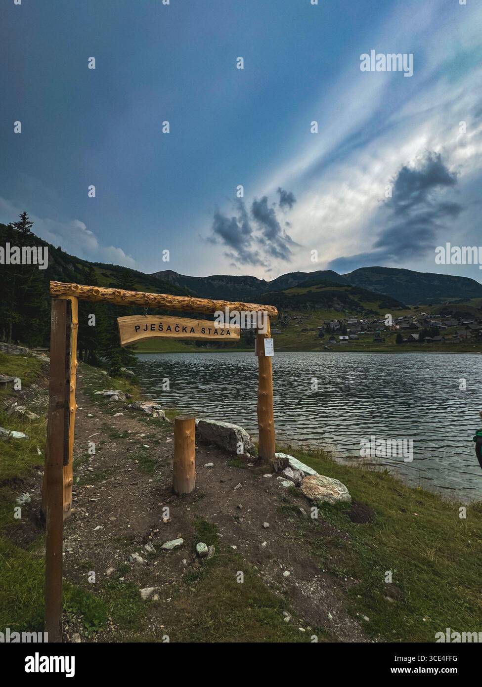 Scenic Beauty of Prokoško Lake - Smartphone Captured Stock Image