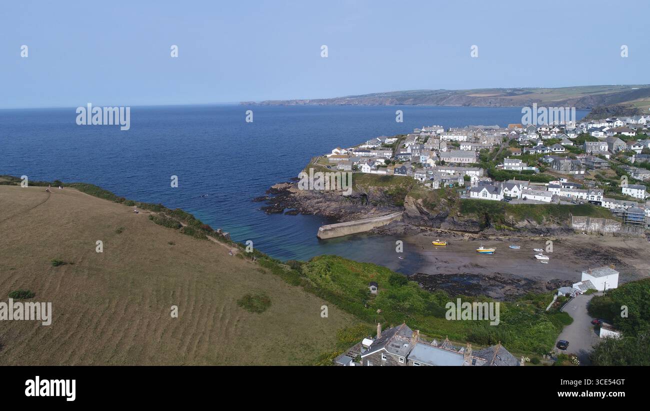 Port Isaac, North Atlantic Coast, Cornwall England Stock Photo