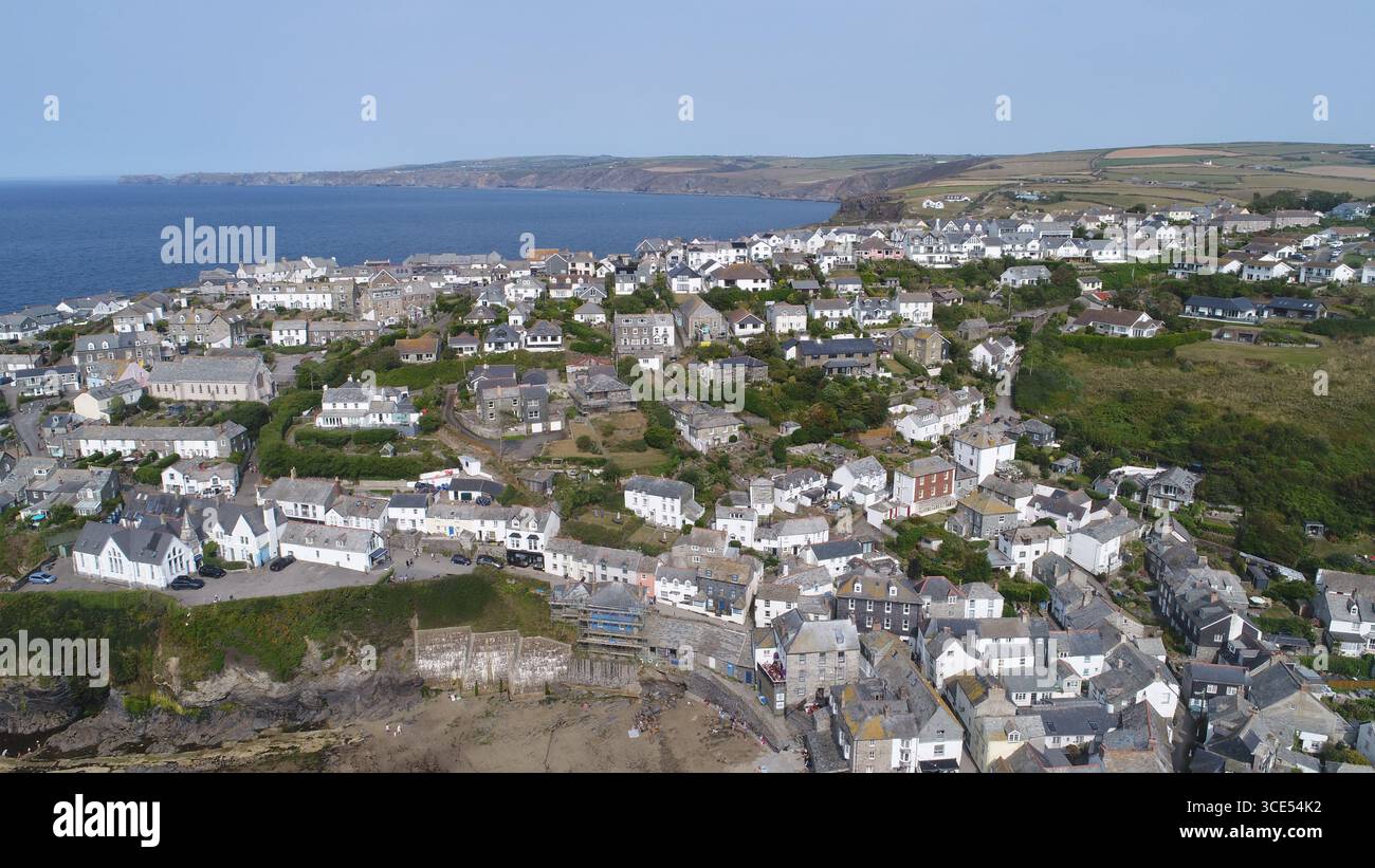Port Isaac, North Atlantic Coast, Cornwall England Stock Photo