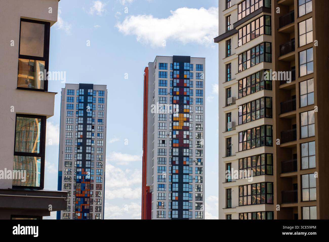 Fresh Look at A Stunning View Of Contemporary High Rise Buildings With Vibrant