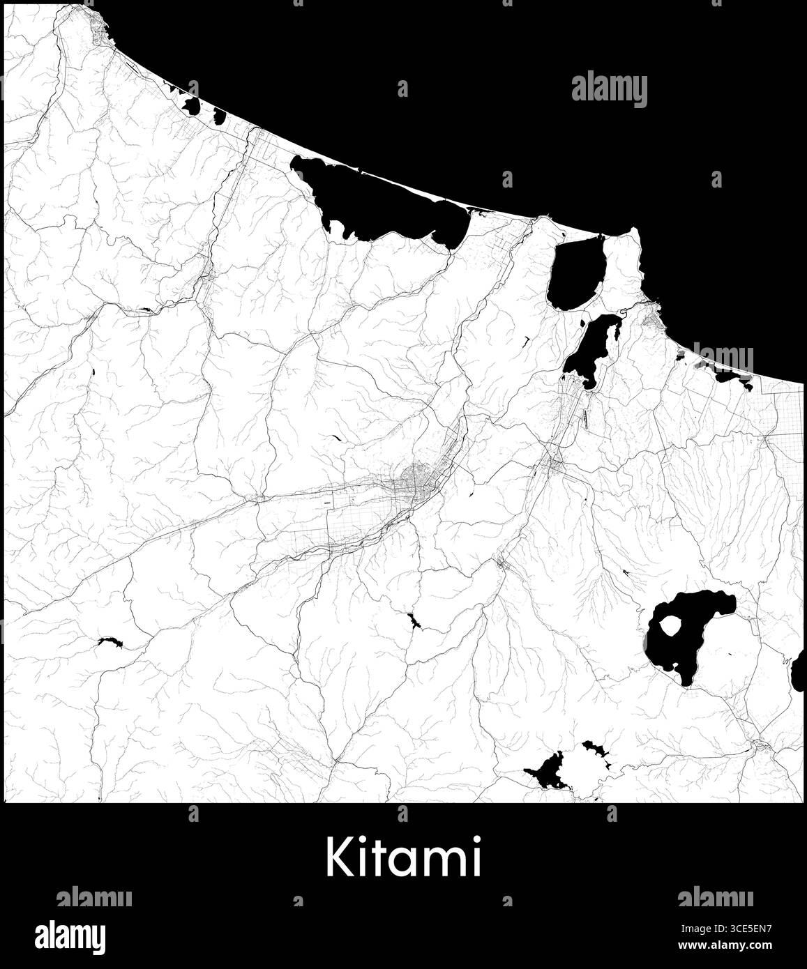 Kitami Map Kitami street map Black and White Stock Photos & Images - Alamy