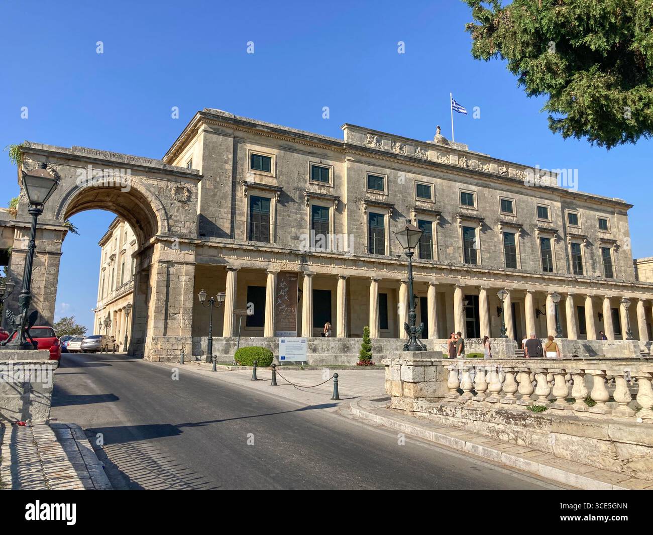 The Museum of Asian Art of Corfu, situated in Palace of St. Michael and St. George, Corfu Town , Island of Corfu, Greece - Smartphone Captured Stock Image