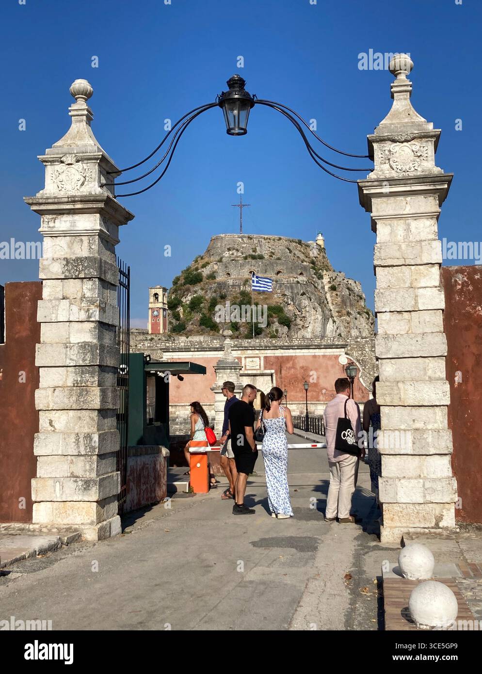 Entrance to the The Old Fortress of Corfu, Corfu old town, Corfu, Greece, Ionian islands - Smartphone Captured Stock Image