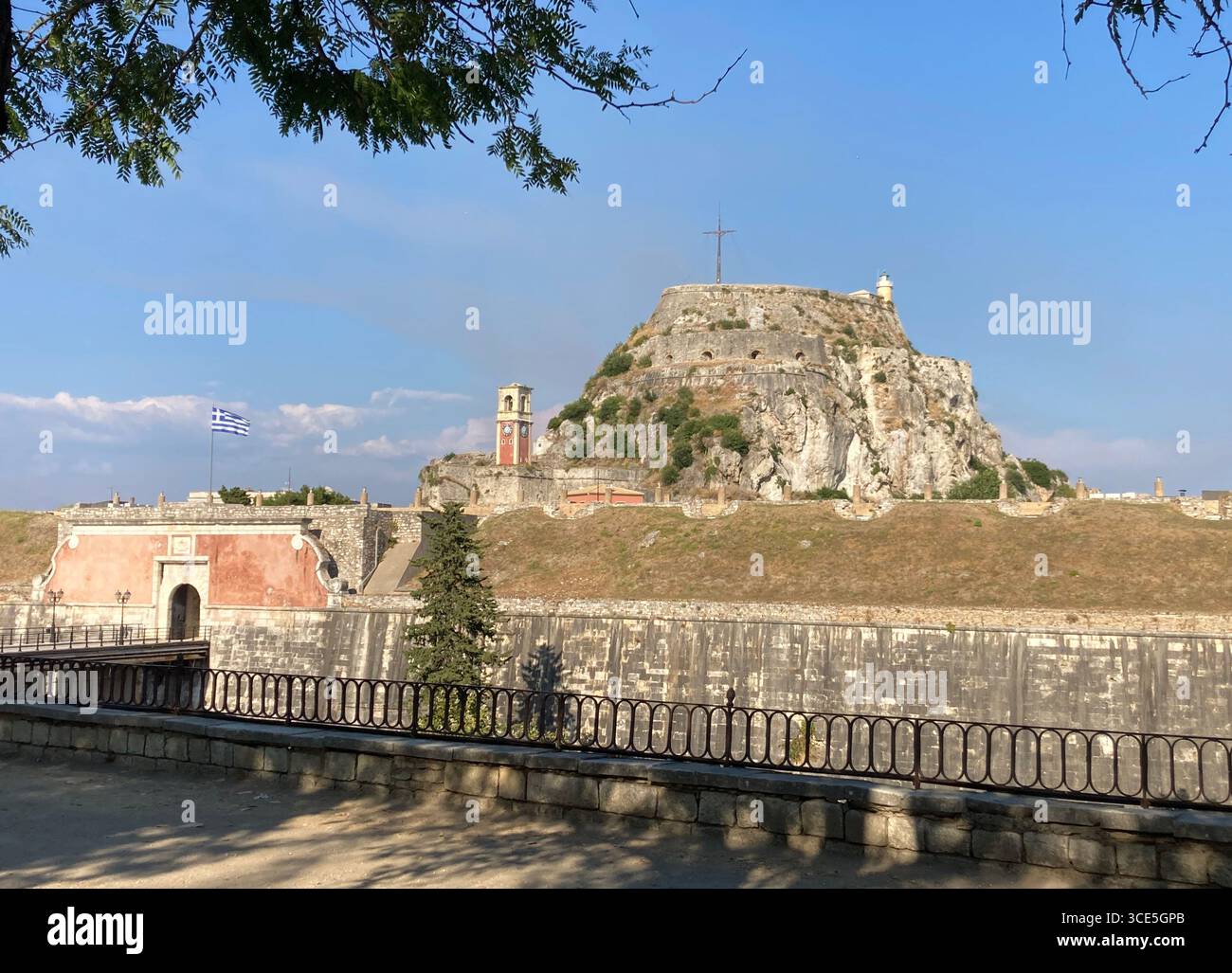 Entrance to the The Old Fortress of Corfu, Corfu old town, Corfu, Greece, Ionian islands - Smartphone Captured Stock Image