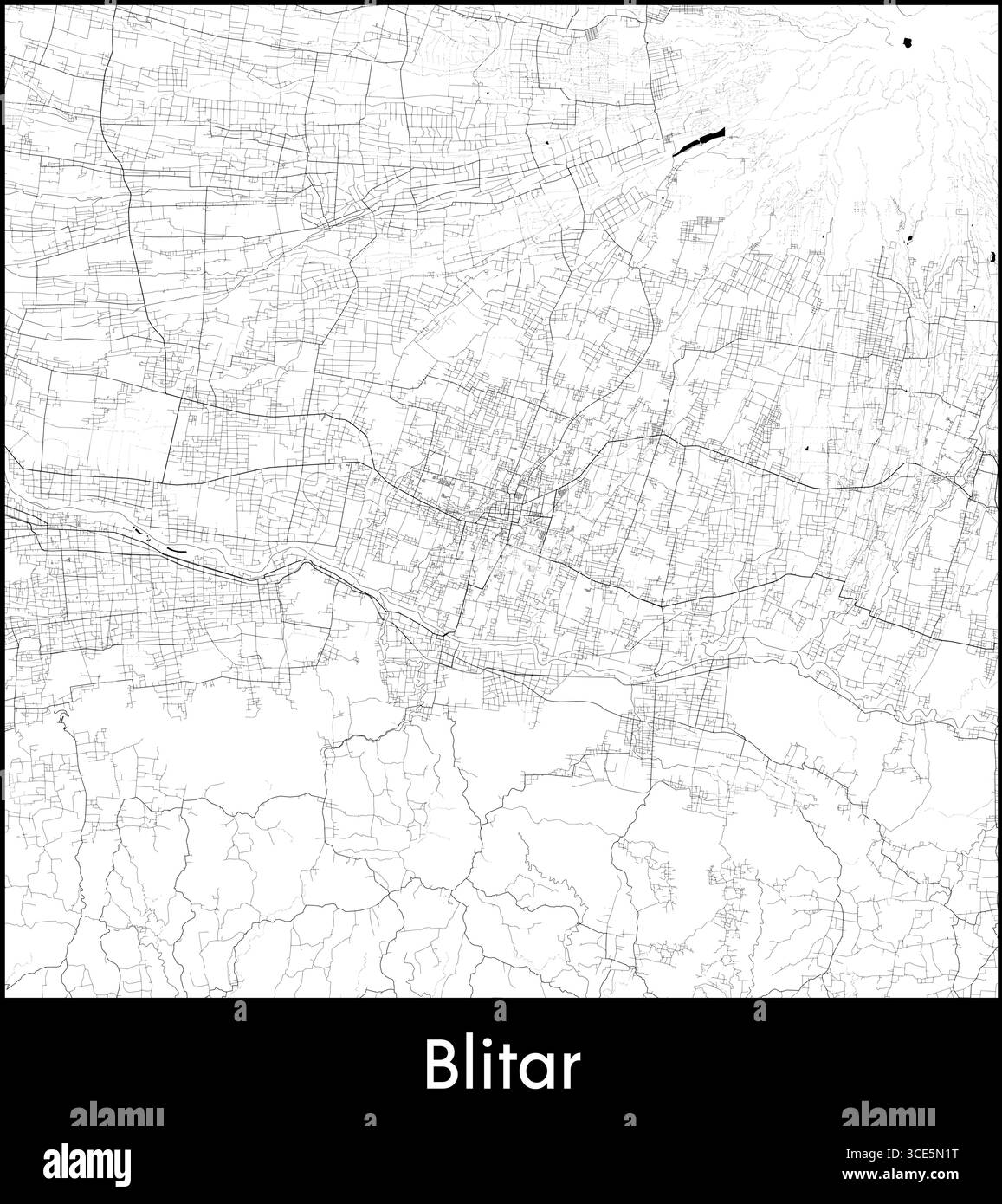 Vector map of blitar hi-res stock photography and images - Alamy