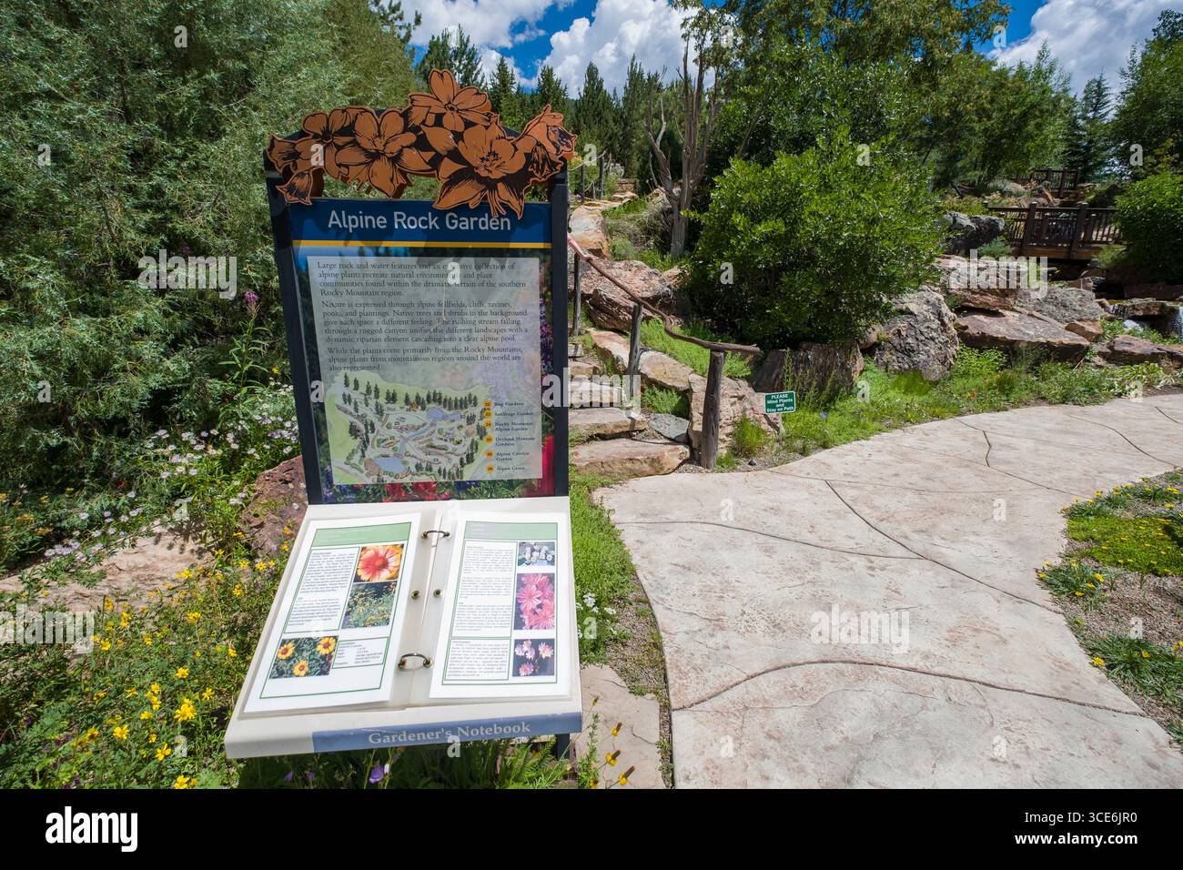 Alpine rock garden sign hi-res stock photography and images - Alamy