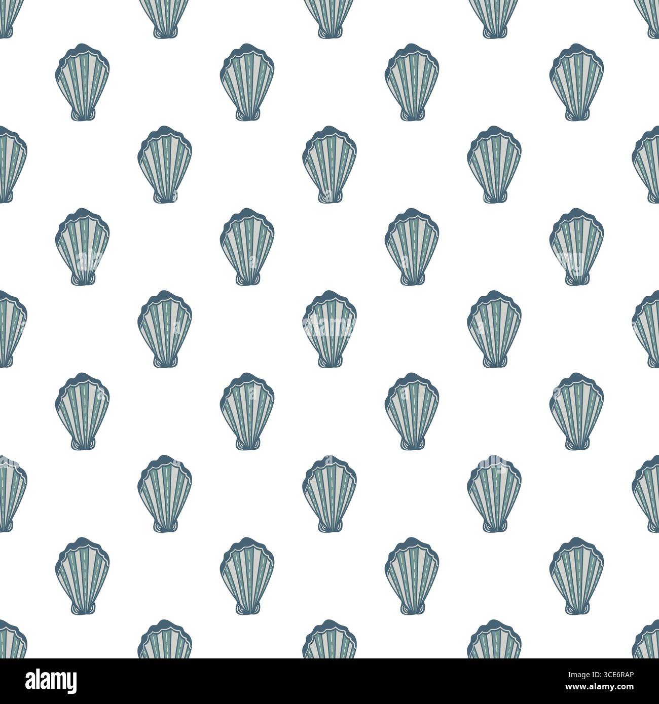 Simple Motifs Shell Bold and minimal ocean shell pattern for trendy designs. Coastal shell ...