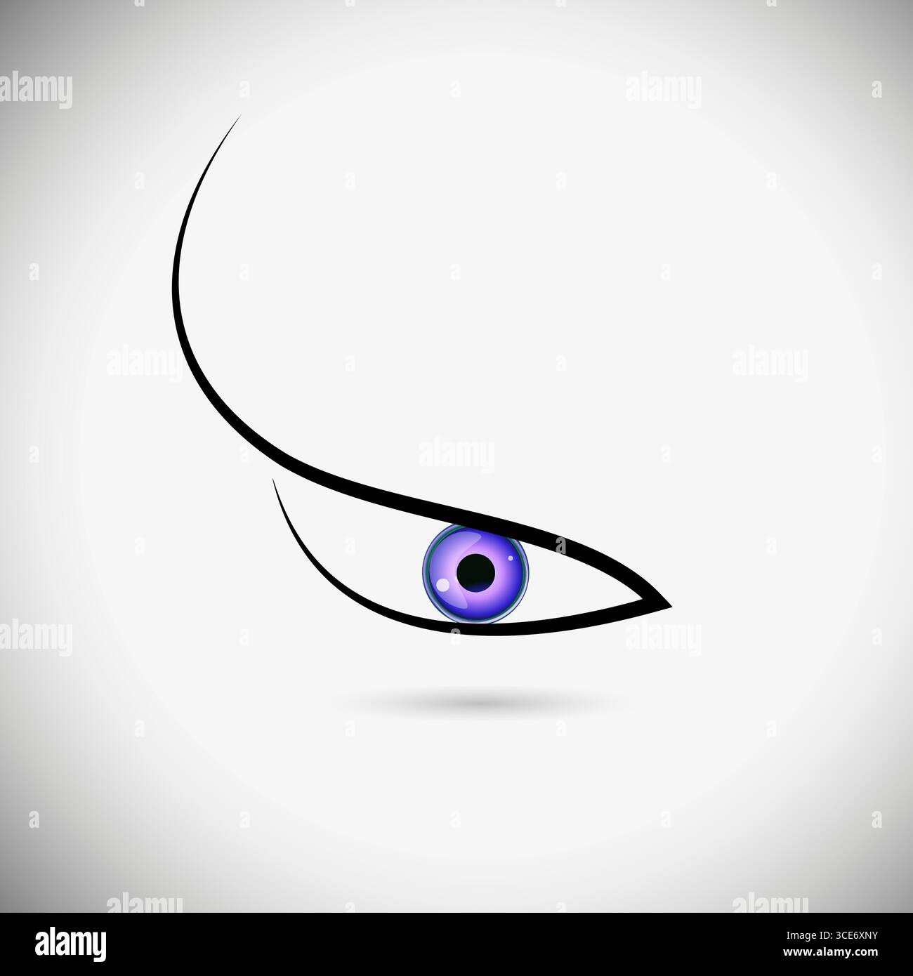 eye logo . hand drawn. Not AI, Vector illustration Stock Vector