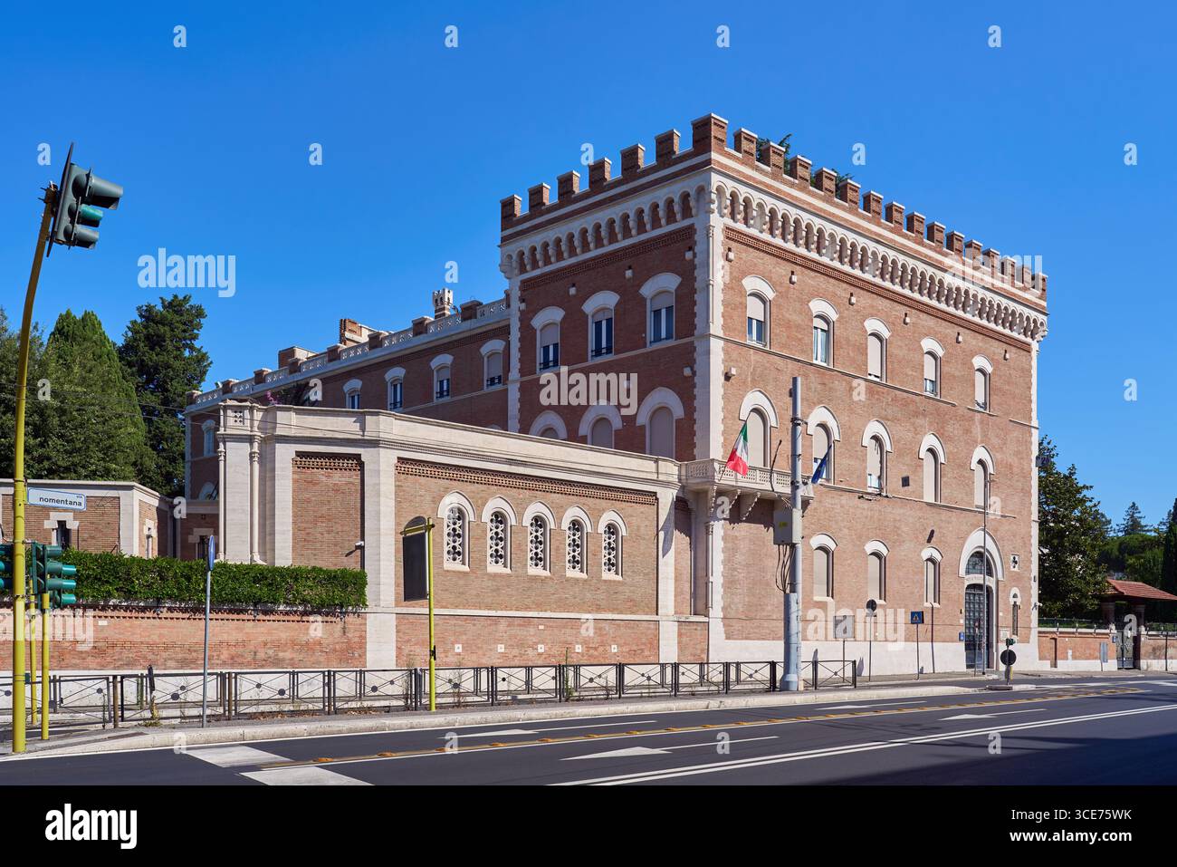 Villa Casalini, medieval revival styled building hosting the Marymount