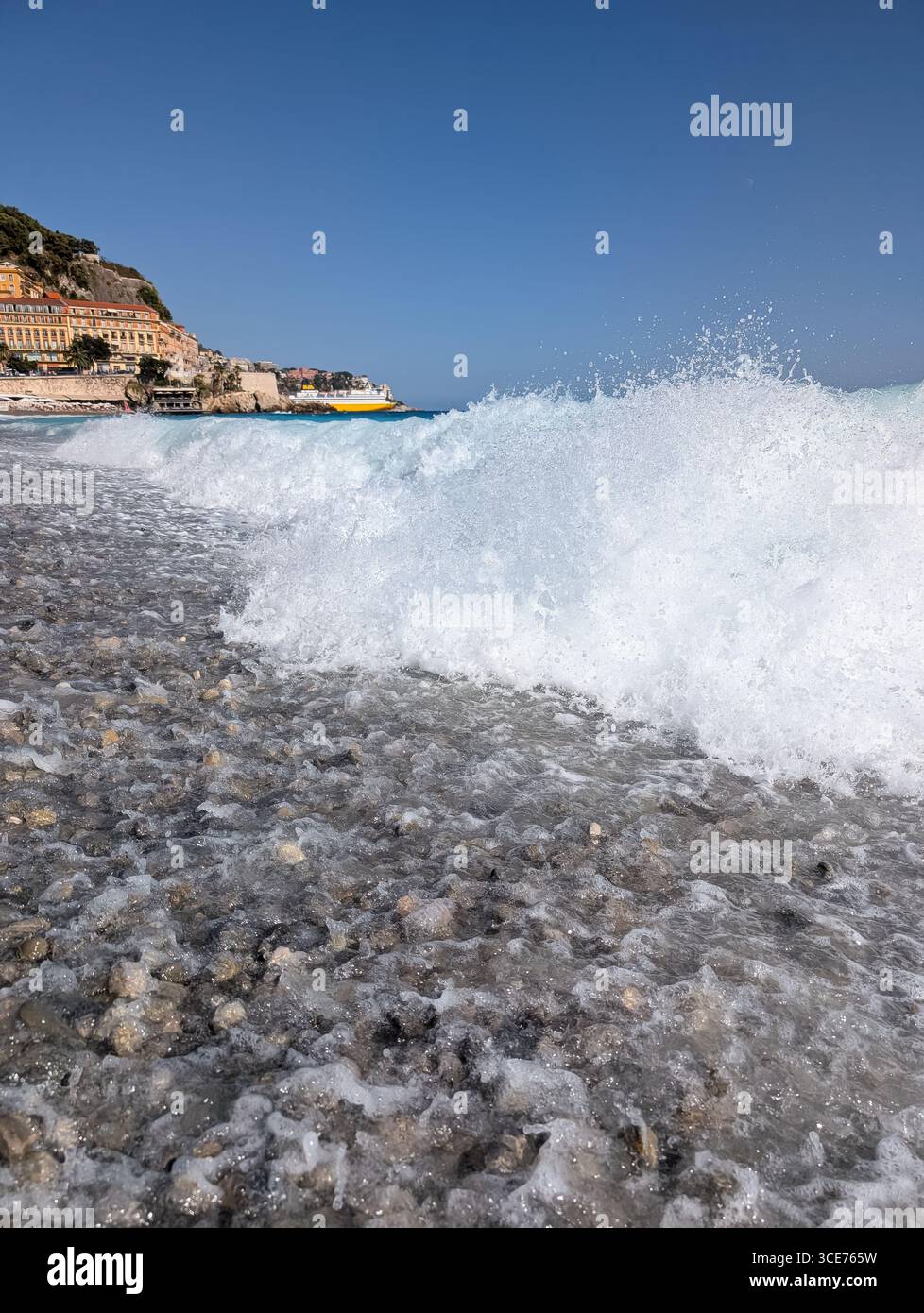 Dynamic low angle beach wave hi-res stock photography and images - Alamy