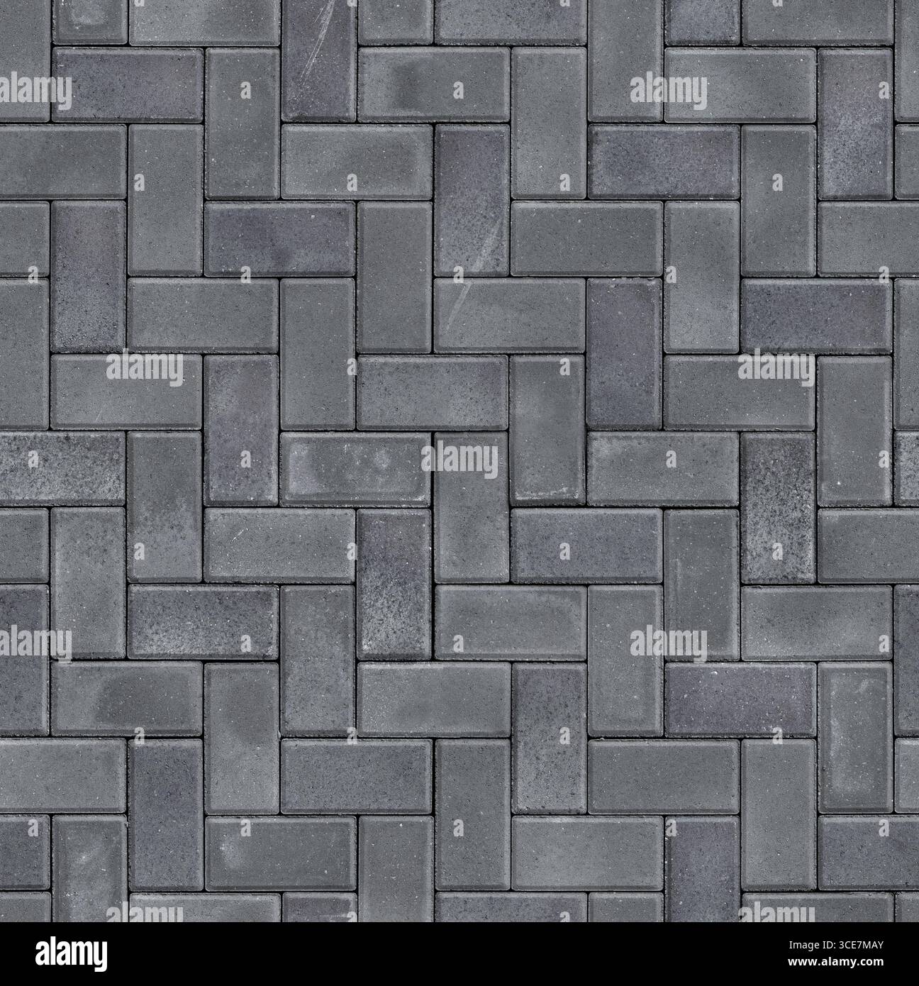 Rectangular paving tile seamless old texture Stock Photo