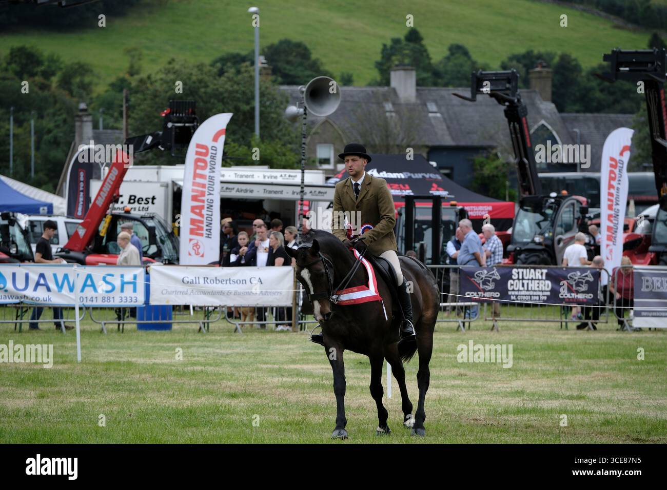 Peebles, UK. 16th Aug, 2025. Peeblesshire Agricultural Society's Annual Show on Saturday 16 August 2025 at Nether Horsburgh Farm, Cardrona, Peebles. Credit: Rob Gray/Alamy Live News Stock Photo
