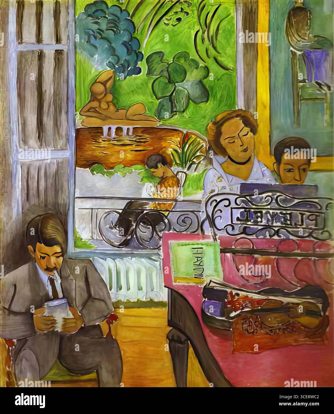アート・デザイン・音楽 MATISSE PHOTOGRAPHIES / Henri Matisse アンリ・マティス 「音楽」アートポスター（フレーム付き