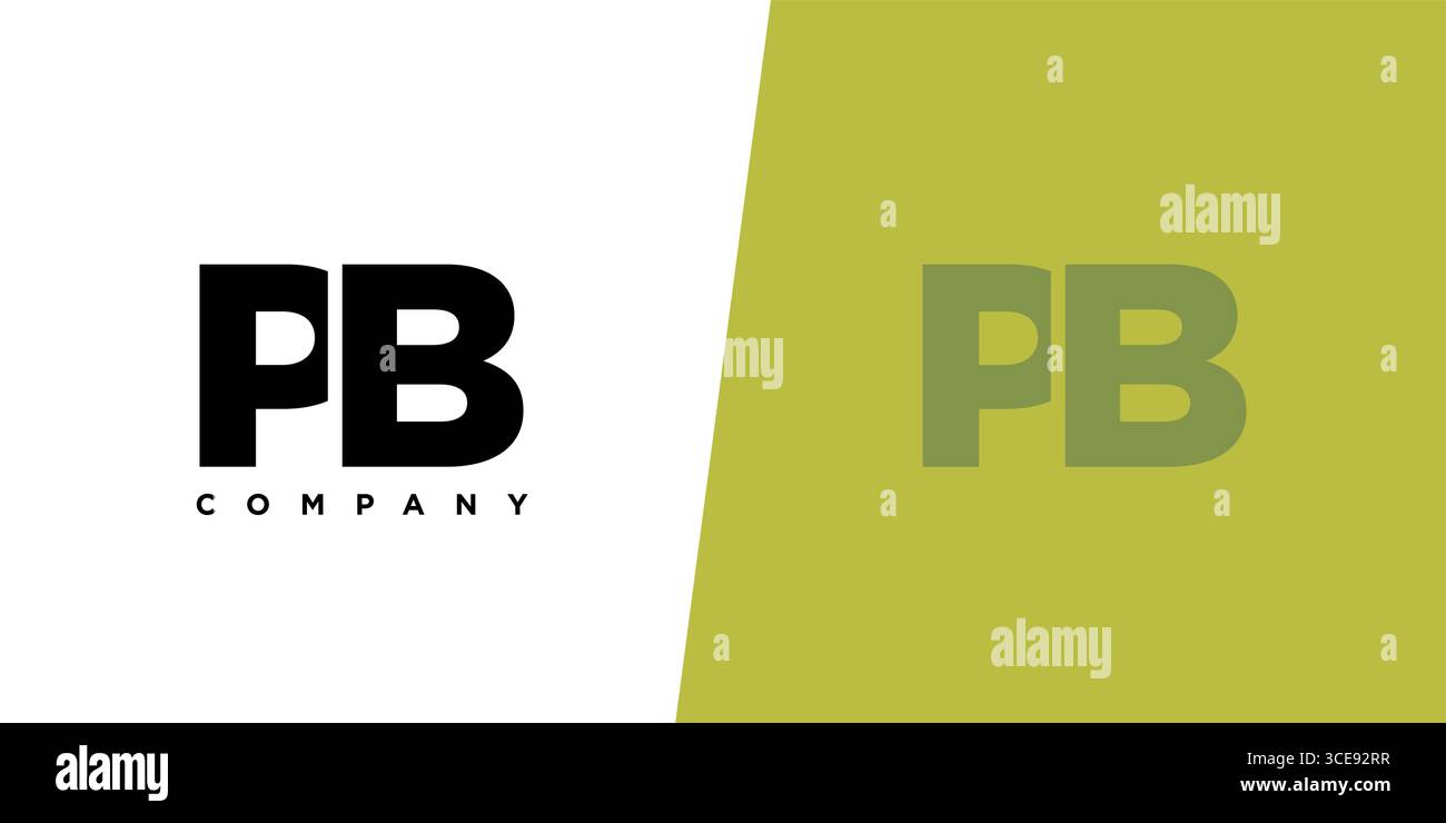 Trendy letter P and B, PB logo design template. Minimal monogram ...