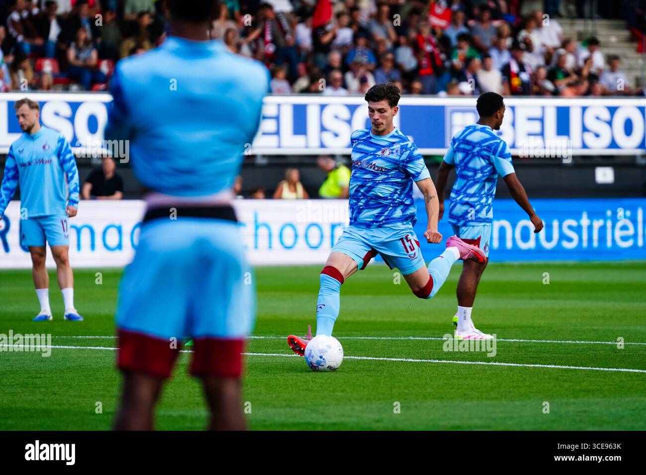 Rotterdam - Jordan Bos of Feyenoord Rotterdam during the second round of the 2025/2026 Eredivisie season. The match is set between Excelsior Rotterdam and Feyenoord Rotterdam at Stadion Woudestein on 16 August 2025 in Rotterdam, The Netherlands. (VK Sportphoto/Danny de Groot) Stock Photo