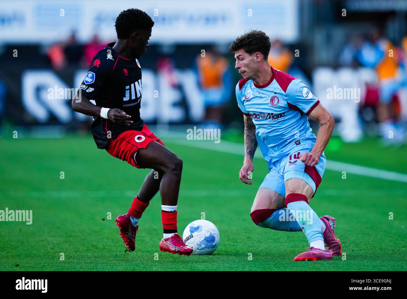 Rotterdam - Jordan Bos of Feyenoord Rotterdam during the second round of the 2025/2026 Eredivisie season. The match is set between Excelsior Rotterdam and Feyenoord Rotterdam at Stadion Woudestein on 16 August 2025 in Rotterdam, The Netherlands. (VK Sportphoto/Danny de Groot) Stock Photo