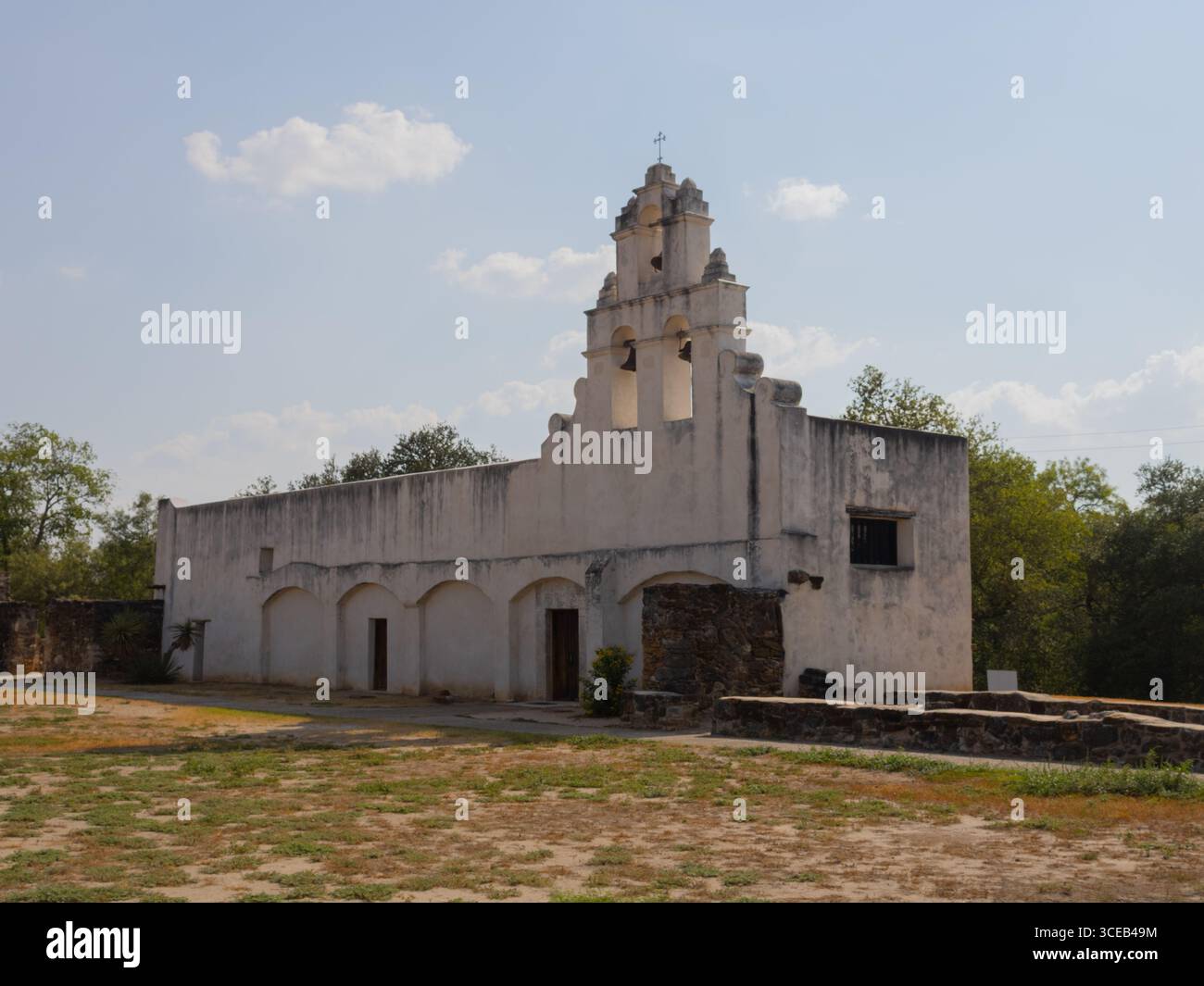 Angled view of Mission San Juan Capistrano, one of the historic Spanish ...
