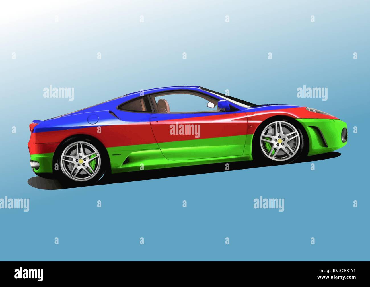 Sports car isolated side view Stock Vector Images - Alamy