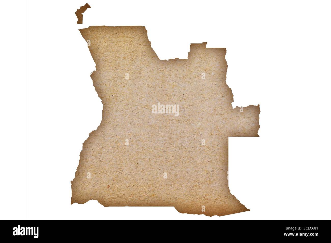 Accurate and detailed map of Angola on grunge paper Stock Photo - Alamy