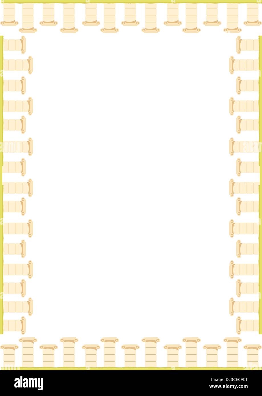 Elegant column frame. Old style geometric empty rectangle frame ...