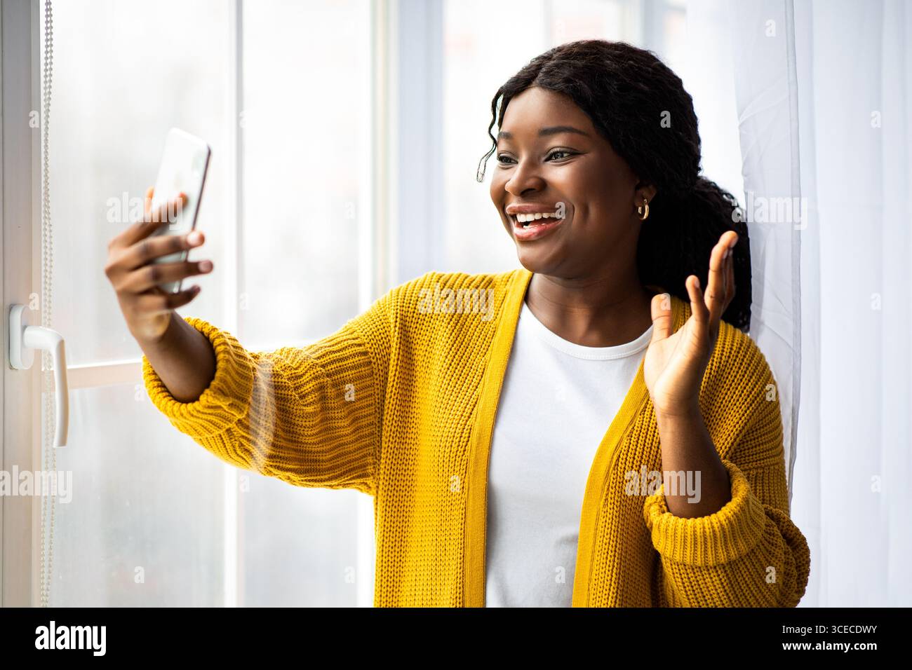 Positive black family using hi-res stock photography and images - Alamy