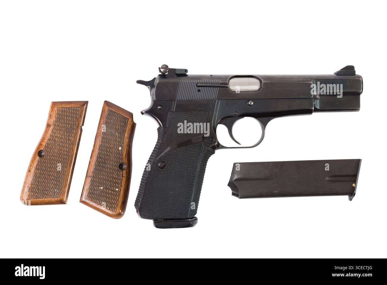 Semi automatic pistol model isolated on white background Stock Photo ...