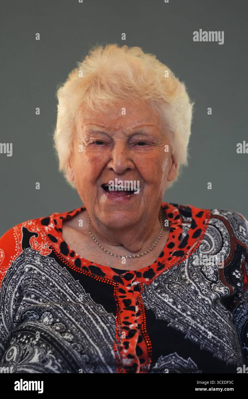 World War Two Veteran Olive Mitton at Bletchley Park Mansion, attending ...