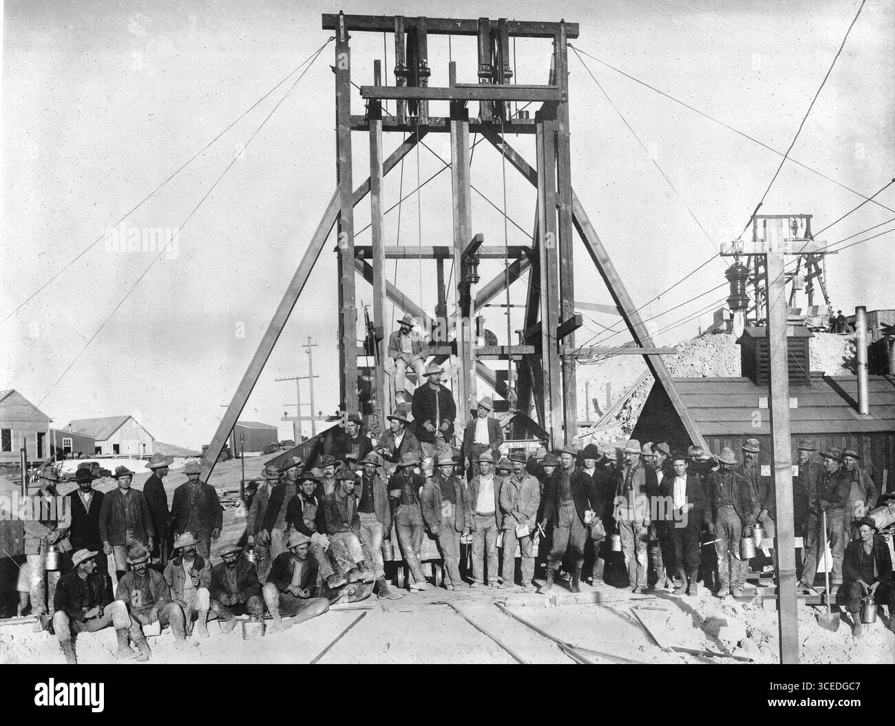 Shift Mining Down shift Black and White Stock Photos & Images - Alamy
