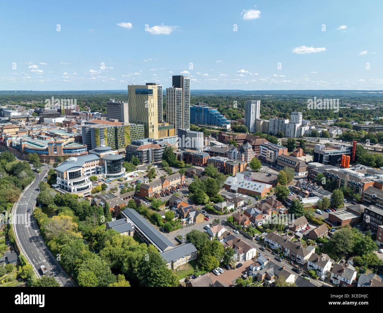 aerial-view-of-woking-town-centre-surrey-stock-photo-alamy